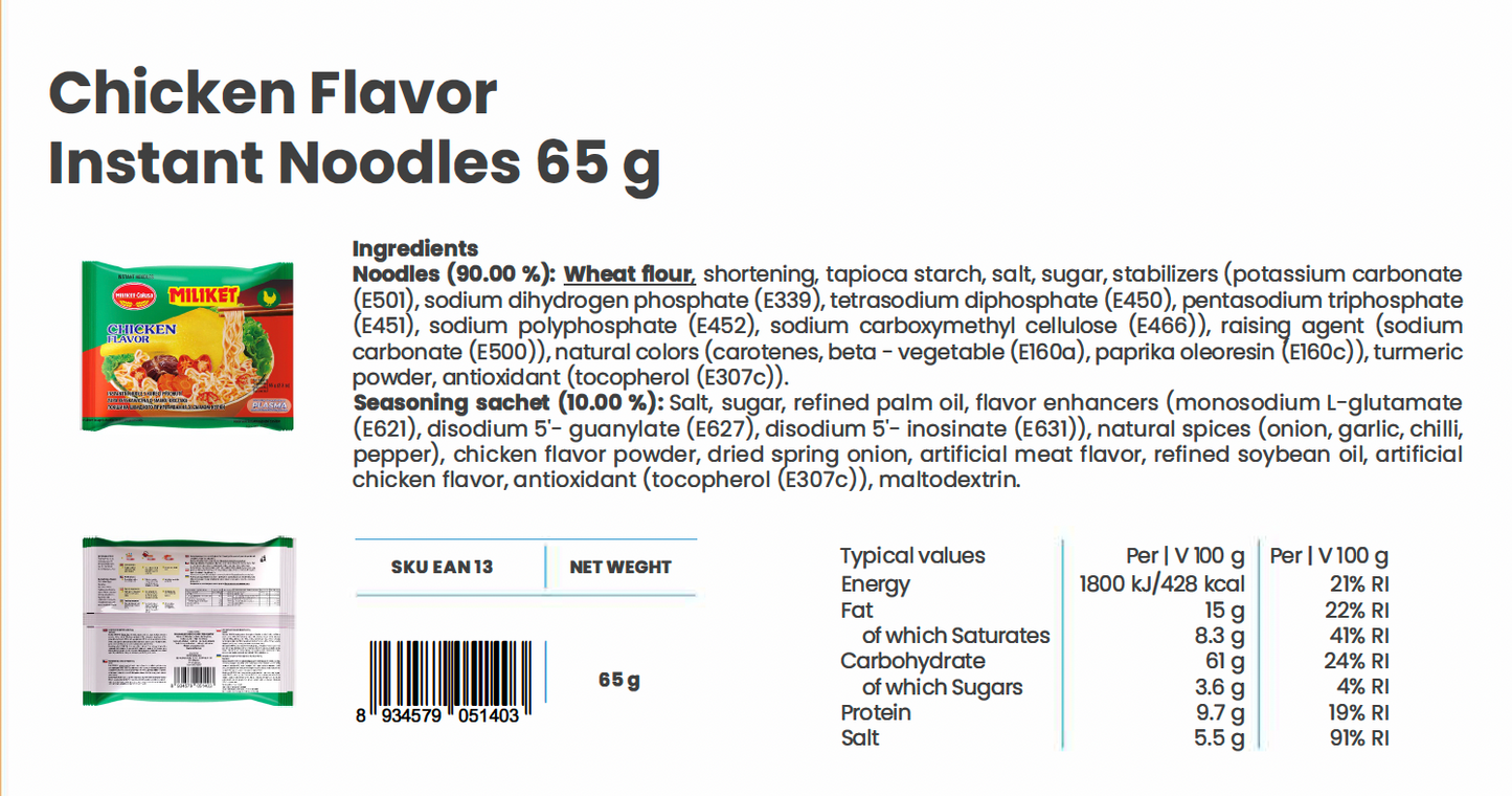 Mi Instant-Nudeln 24x65g