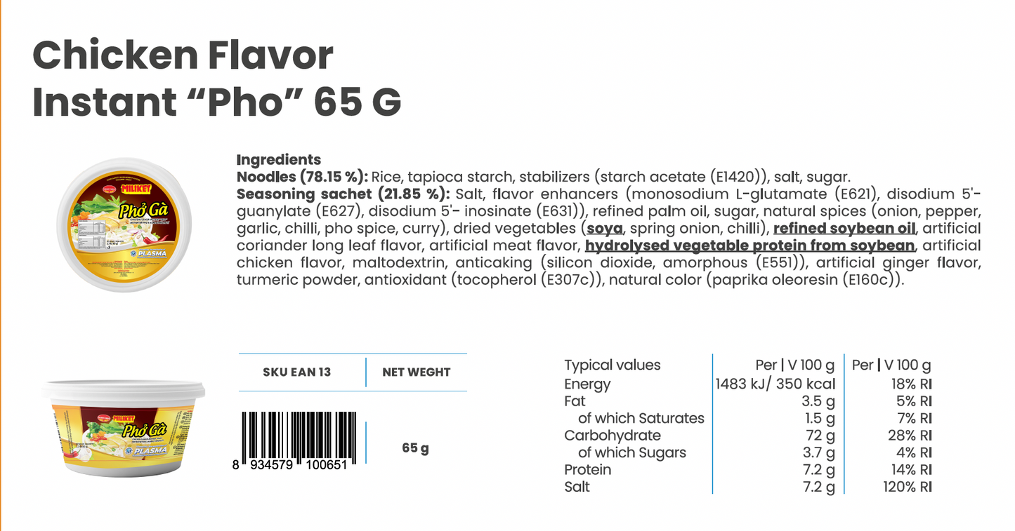 To Pho Instant-Nudeln in der Schale 10x65g